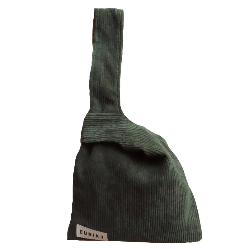 Army Corduroy Petite Knot Bag