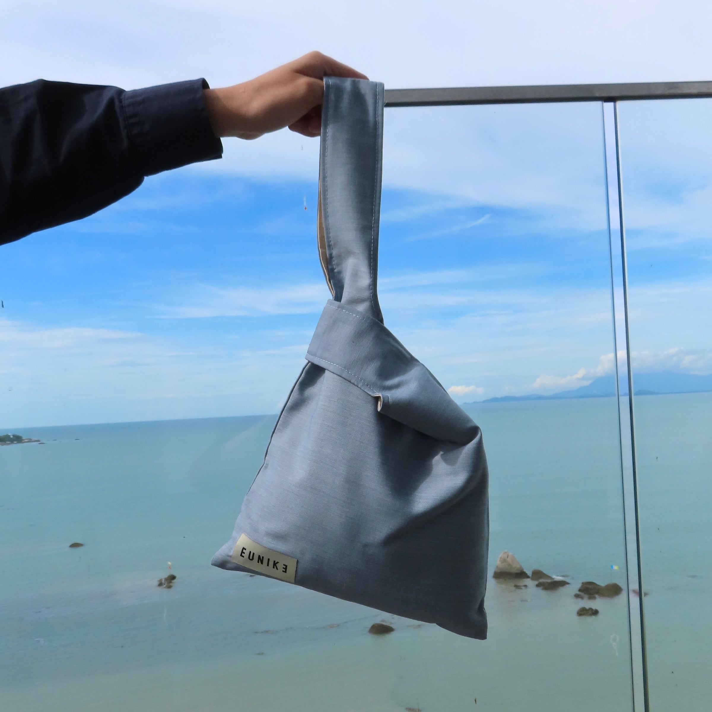 Denim Blue Petite Knot Bag