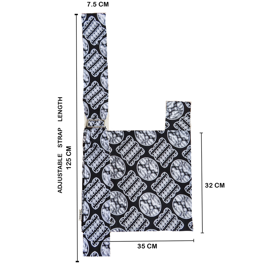 Monochrome Batik Grande Knot Bag