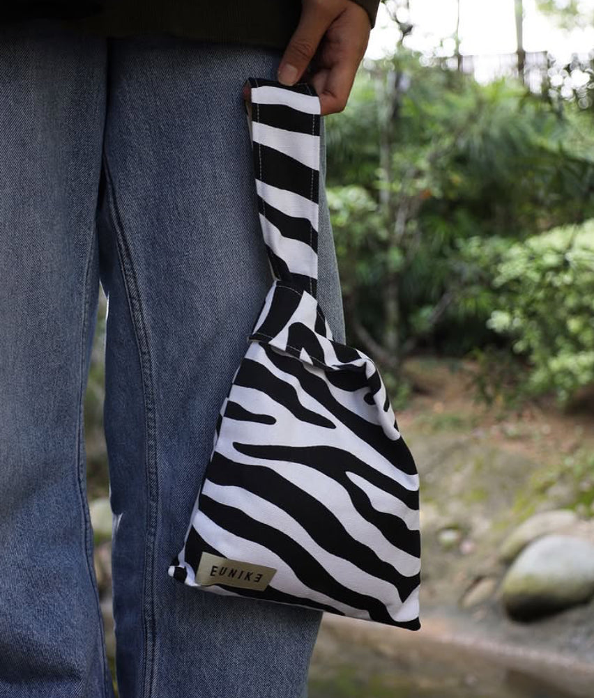 Monochrome Safari Petite Knot Bag