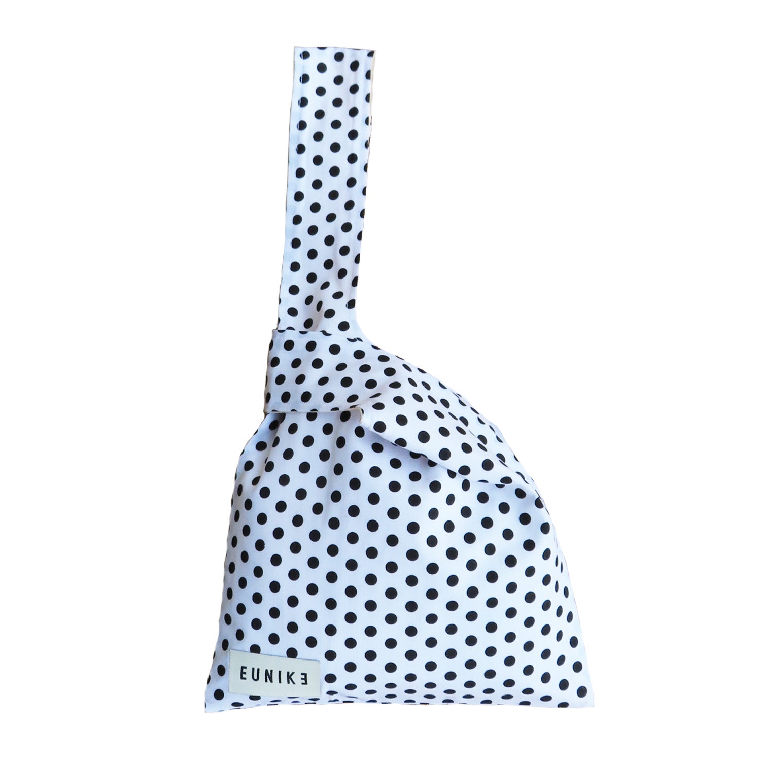Polka Dots B&W Petite Knot Bag