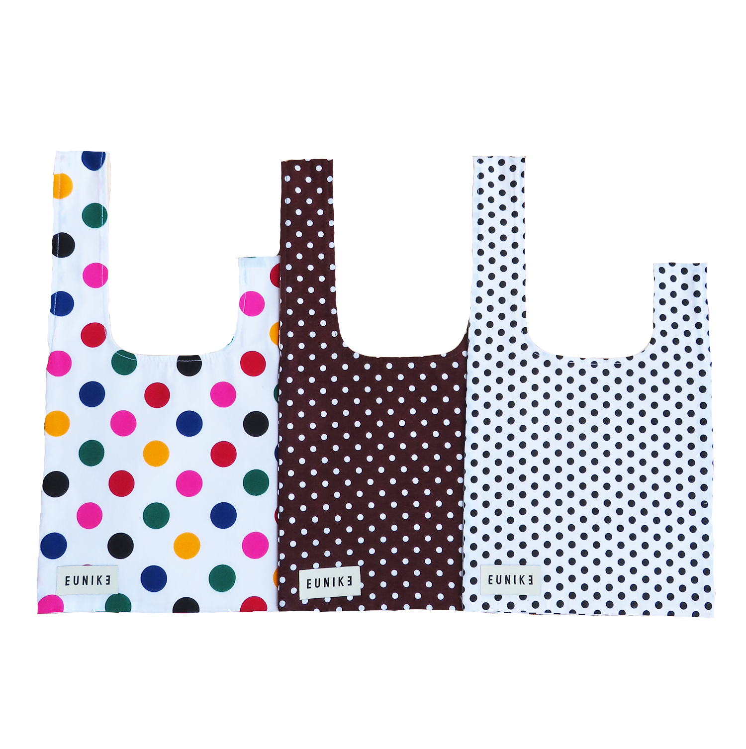 Polka Dots Brown Petite Knot Bag