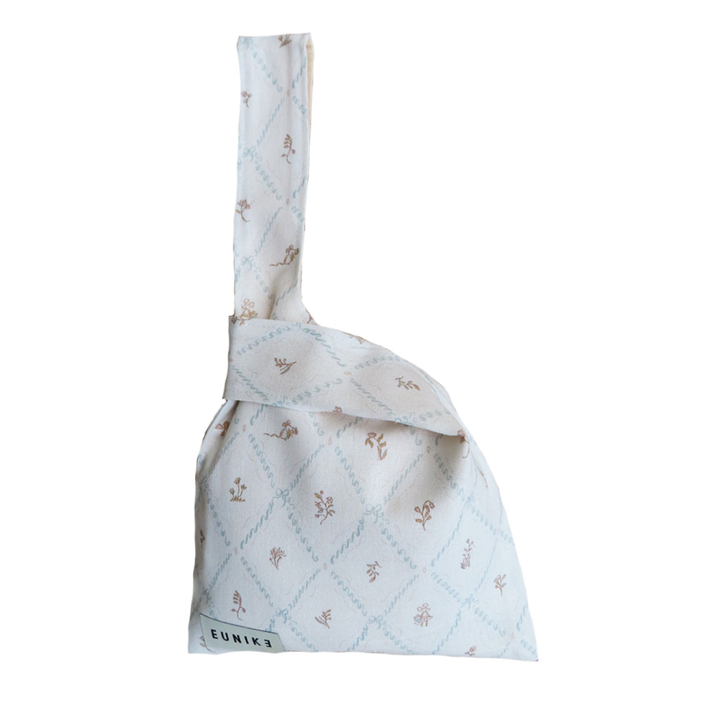 Blue Lattice Petite Knot Bag