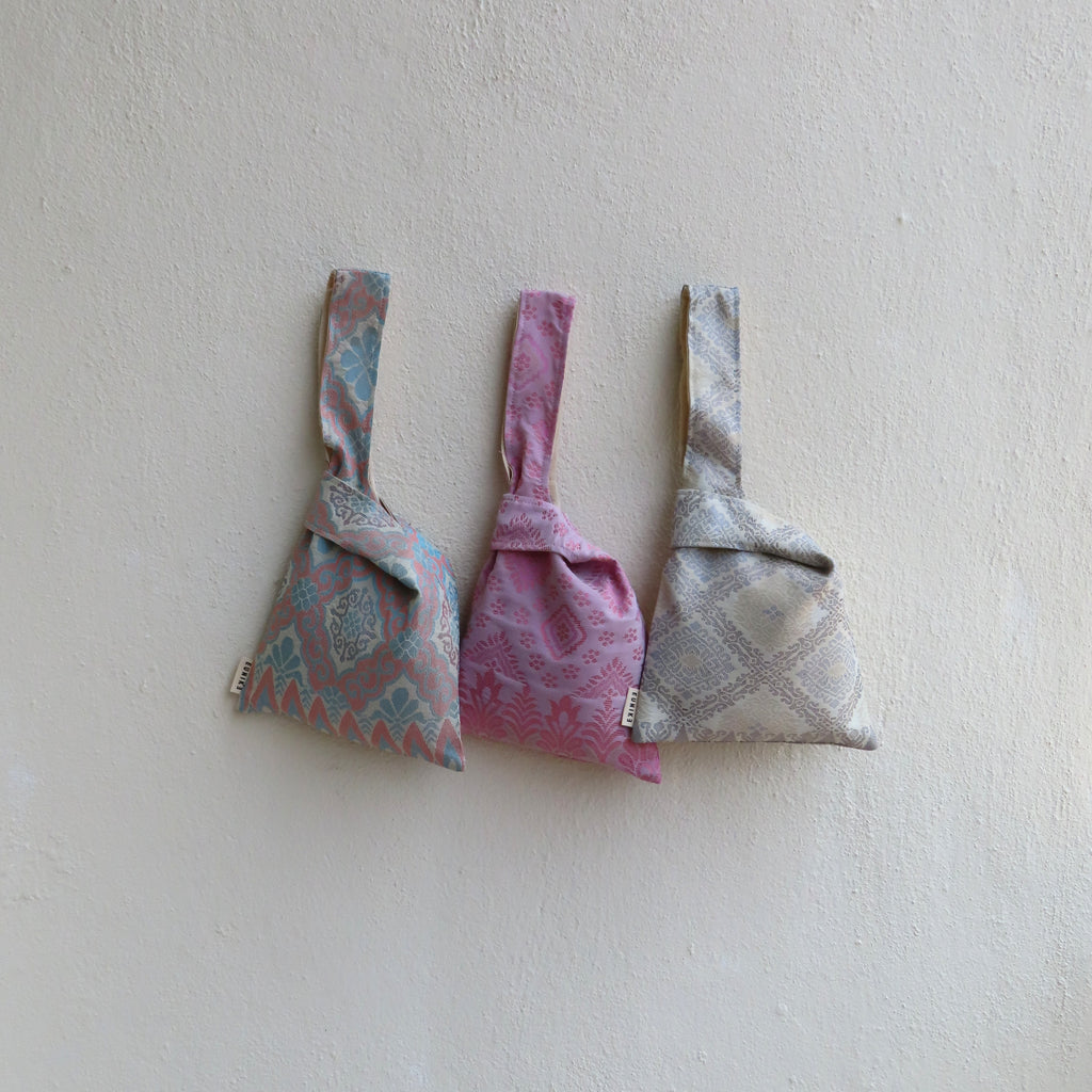 Blush Songket Petite Knot Bag
