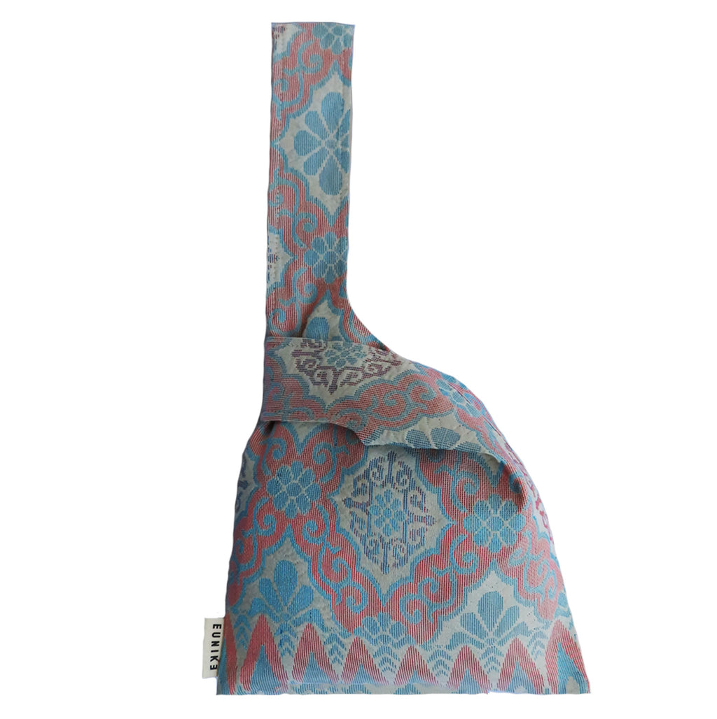 Coral Azure Songket Petite Knot Bag
